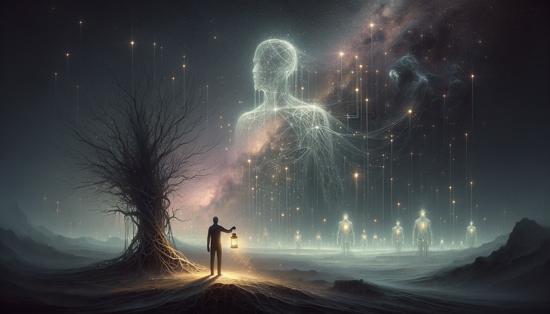 Abstract image representing thought and AI